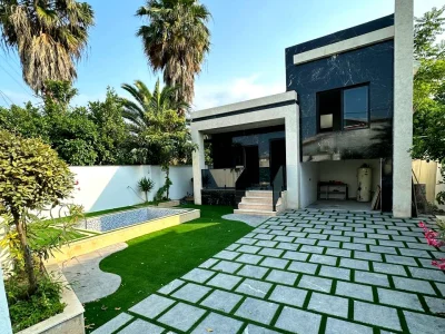 ویلا نیم پیلوت مدرن استخردار با سه کنتور اختصاصی 